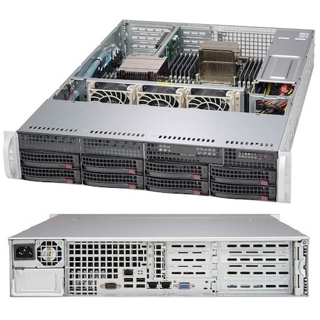 Supermicro SuperChassis 600W 2U Rackmount Server Chassis (Black), CSE-825TQ-600WB CSE-825TQ-600WB